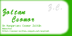 zoltan csomor business card